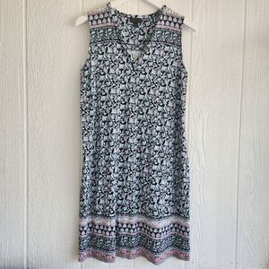 J. Jill Womens Wearever Collection Sleeveless Floral Dress